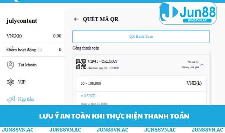 Lưu ý an toàn khi thực hiện thanh toán