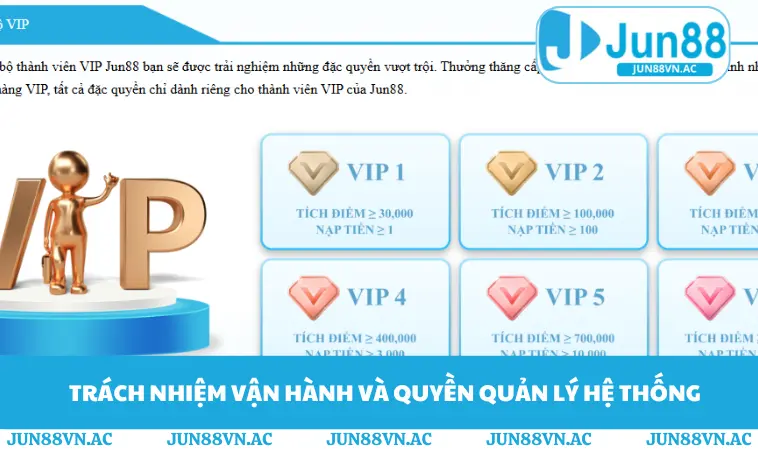 Trách nhiệm vận hành và quyền quản lý hệ thống